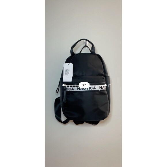 Nautica Backpack MSRP $89 Black Brand New Straps Side Pockets Lightweight - Picture 8 of 8